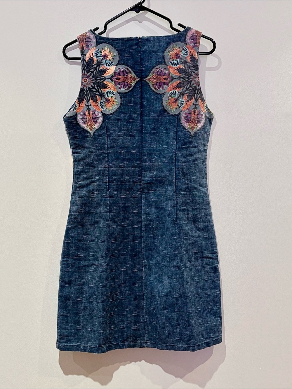 Desigual Sibylle Denim Mandala Paisley Shift Mini Dress - Size 40 / US 8 - Picture 5 of 9